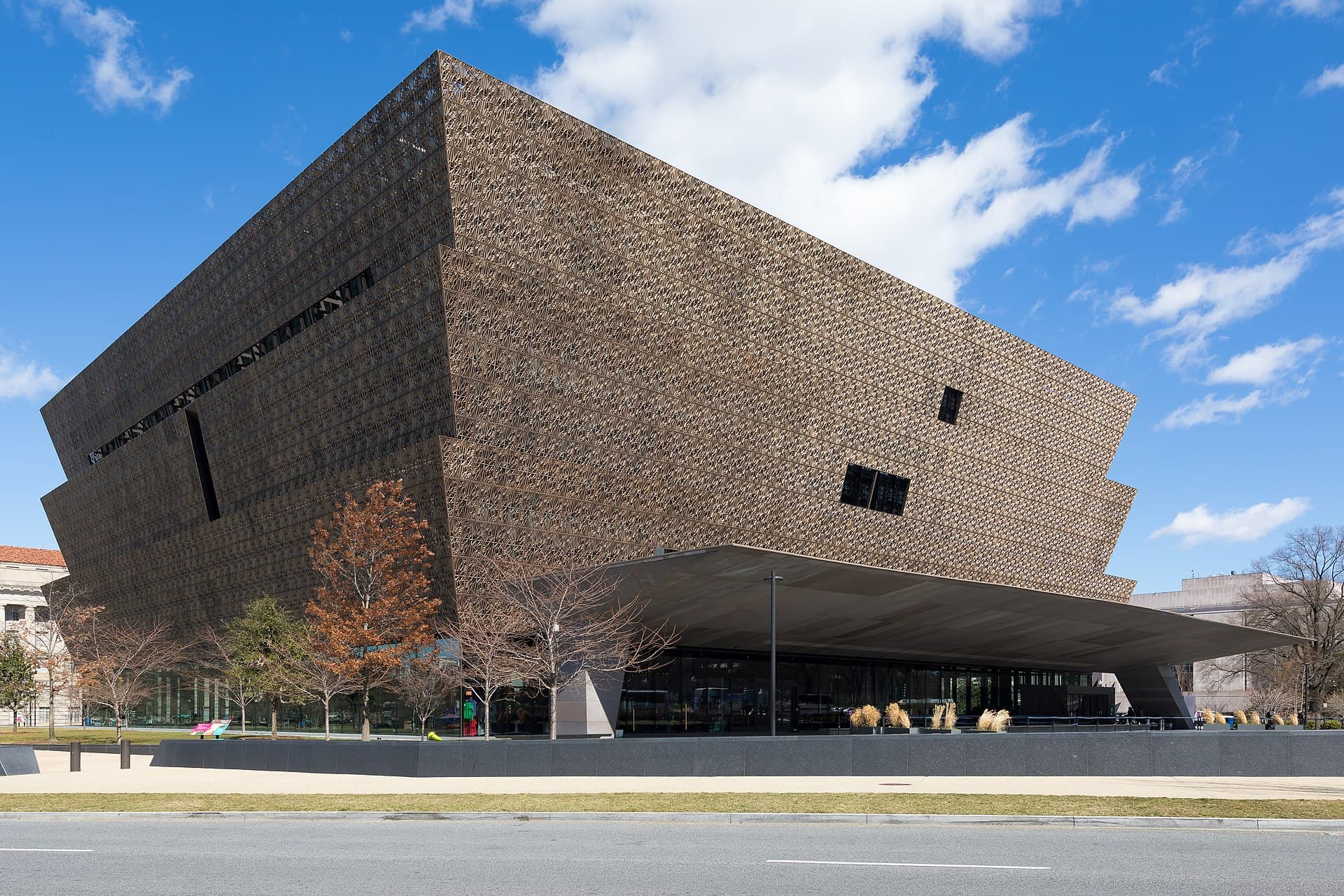 Exterior of the National Museum of African American History and Culture