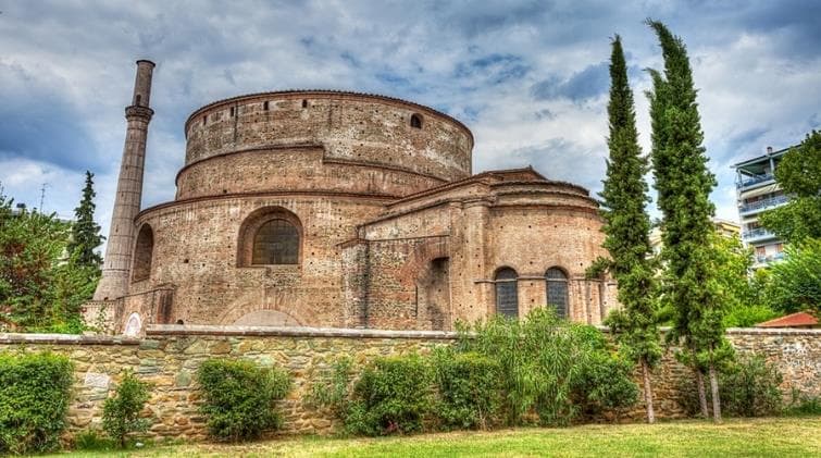 The round brick exterior of the Rotunda in Thessaloniki